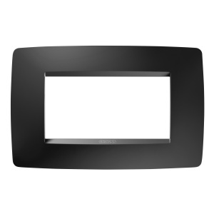 O placă - tehnopolimer vopsit - 4 module - negru satinat - Chorusmart Gewiss GW16104VN
