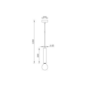 PENDUL G005R-1H-1xE27 NEGRU - Img 4