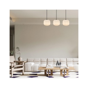 PENDUL LINIAR S009S-3H-1xE27-OPAL-NEGRU - Img 2