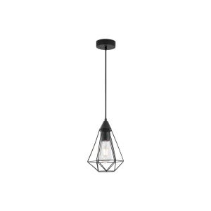 PENDUL W003R-1H-1xE27-METAL NEGRU