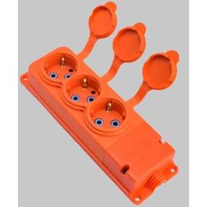 PRELUNGITOR CAUCIUC 3 PRIZE 16A IP44 ORANGE