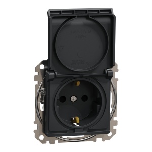 Priza 2P+E obt+capac, antracit Schneider Sedna Design & Elements SDD114023