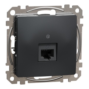 Priza RJ45 Cat5E UTP antracit Schneider Sedna Design & Elements SDD114451