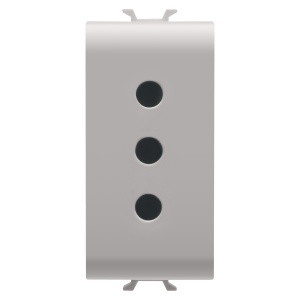 PRIZĂ STANDARD ITALIANĂ 250V c.a. - 2P+E 10A - P11 - 1 MODUL - BEJ SATINAT NATURAL Gewiss GW13201