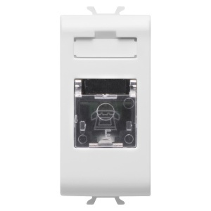 Priză telefonică standard internațională - RJ11 - borne cu înșurubare - 1 modul - alb Gewiss GW10401