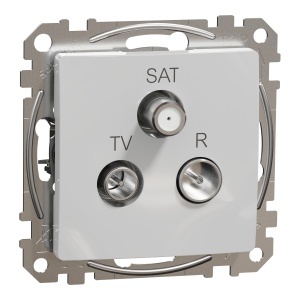 Priza TV-R-SAT finala 4dB, alu Schneider Sedna Design & Elements SDD113481