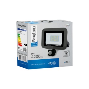 PROIECTOR LED SLIM 50W 3000K + SENZOR IP44 - Img 5