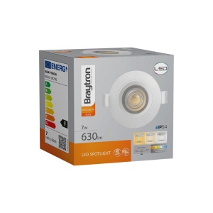 SPOT CU LED ROTUND G3 7W 3in1 IP54 ALB - Img 6