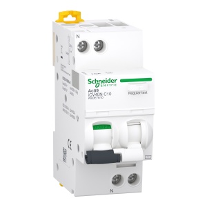 A9 ICV40N 1P+N C 10A 300MA AC RCBO Schneider Acti9 iCV40 A9DE7610