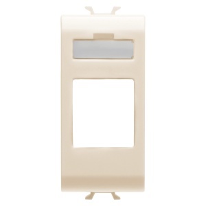 Adaptor pentru conectori de date carcasă - tip amp/mufă trapezoidală - 1 modul - fildeș Gewiss GW11431