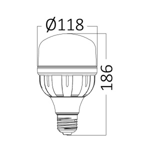 BEC LED 38W T120 3000K 3950LM E27 - Img 3
