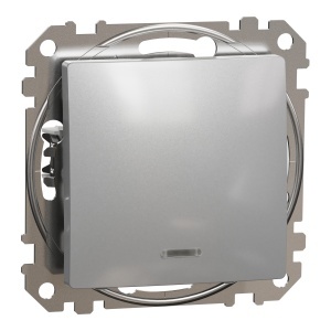 Intrer cap scara 10AX ind loc a.LED, alu Schneider Sedna Design & Elements SDD113106L
