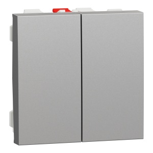 Intrerupator cap scara dublu 10A 2m alu Schneider New Unica NU321330