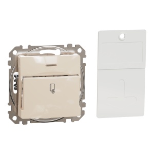 Intrerupator cu cartela, 10A, bej Schneider Sedna Design & Elements SDD112121