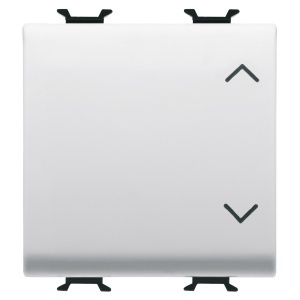 Întrerupător cu trei căi 1P 250V c.a. - 10AX - neutru - simbol sus-jos - 2 module - alb Gewiss GW10123