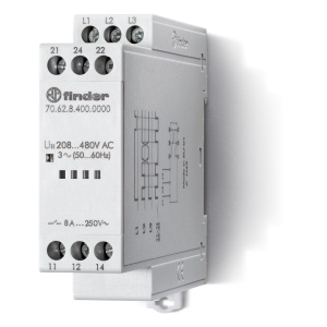 Line monitoring relay Nr.contacts: 2 Contacts configuration: CO Contact Material: AgSnO2 Finder 706284000000