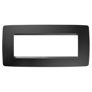 O placă - tehnopolimer vopsit - 6 module - negru satinat - Chorusmart Gewiss GW16106VN