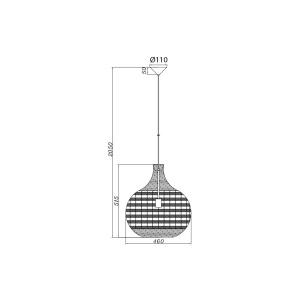 PENDUL D003R-1H-1xE27 PARA RATAN - Img 4