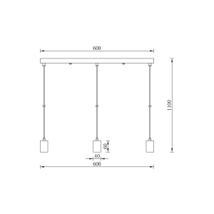 PENDUL G006S-3H-3xE27 NEGRU - Img 4