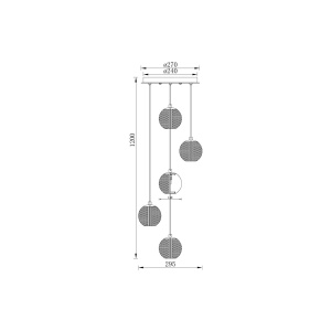 PENDUL S001R-5H-5xG9-AURIU STICLA - Img 3