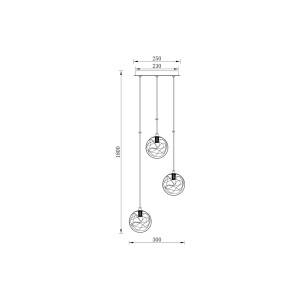 PENDUL S002R-3H-3xG9-AURIU STICLA - Img 4