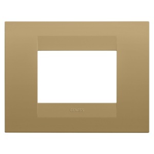 Placă geo - în tehnopolimer vopsit - 3 module - aur - Chorusmart Gewiss GW16403VO