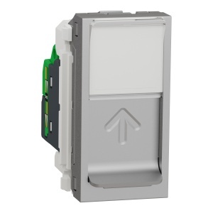 Priza RJ45, CAT5 UTP, 1m, aluminiu Schneider New Unica NU341030