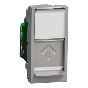 Priza RJ45, CAT6 UTP, 1m, aluminiu Schneider New Unica NU341430