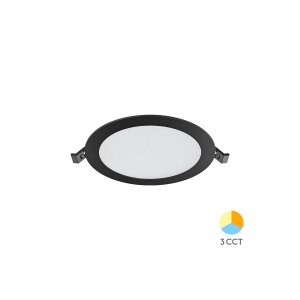 SPOT LED ROTUND ST 12W 6INC-NEGRU 3in1