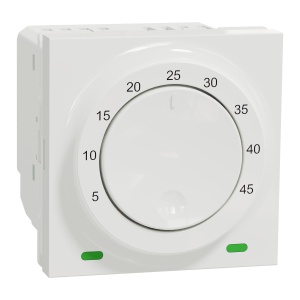Termostat incalzire pardoseala 10A, alb Schneider New Unica NU350318
