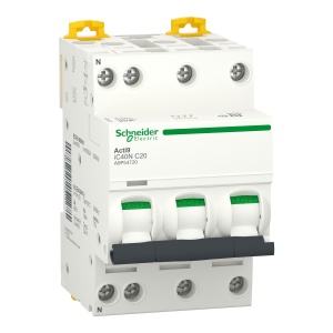 A9 iC40N 3P+N C 20A 6kA/10kA Schneider Acti9 iC40 A9P54720