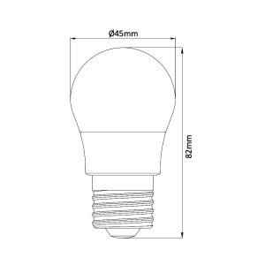 BEC LED 5W G45 PLS 4000K 400LM E27 - Img 4