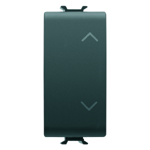 Buton 1P 250V c.a. - no+no 10A - cu interblocare -symbol: sus-jos - 1 modul - negru Gewiss GW12140
