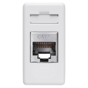Conector RJ45 - 4 perechi - categoria 6 - FTP - fără unelte - 1 modul - sistem alb Gewiss GW20686