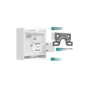 CORP LED PT, 2x1W 3in1 VECTOR-B-WL ALB IP65 - Img 6
