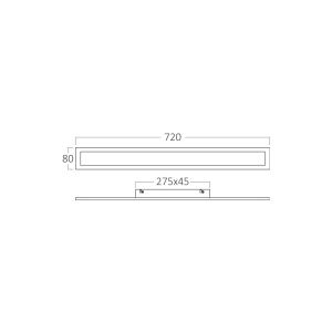 CORP LED PT PERETE LINE-75 18W 3000K 1860LM L:720MM IP54 NEGRU - Img 4