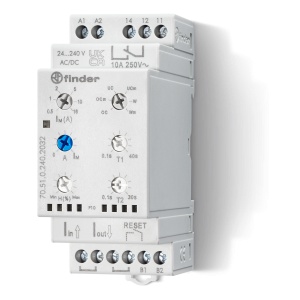 Current monitoring relay Coil version: AC/DC Volt AC: 240 V. Volt DC: 240 V. Current Finder 705102402032