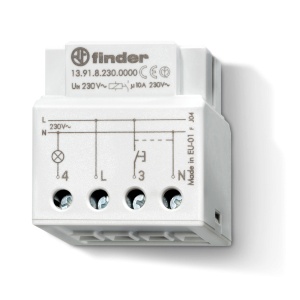 Electronic step relays Nr.contacts: 1 Contacts configuration: NO Contact Material: AgSnO2 Finder 139182300000