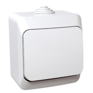 Intrerupator cu revenire 16A PT IP44 alb Schneider Cedar Plus WDE000511