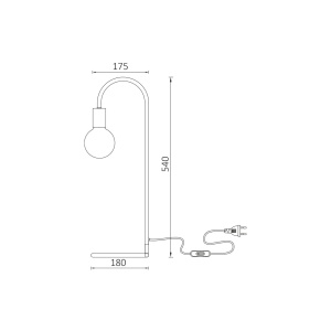 LAMPA BUROU G003T-1H-1xE27-NEGRU - Img 4