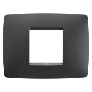 O placă - tehnopolimer vopsit - 2 module - negru satinat - Chorusmart Gewiss GW16102VN