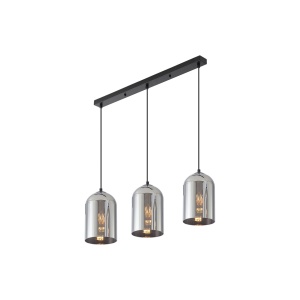 PENDUL LINIAR S004S-3H-3xE27-SMK STICLA