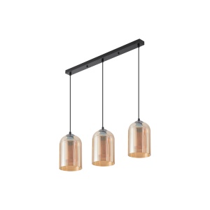 PENDUL LINIAR S004S-3H-3xE27-STICLA AURIU - Img 3