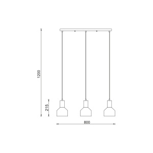 PENDUL P001S-3H-3xE27-NEGRU - Img 4