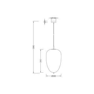 PENDUL S011R-1H-1xE27 OPAL STICLA CONIC - Img 4