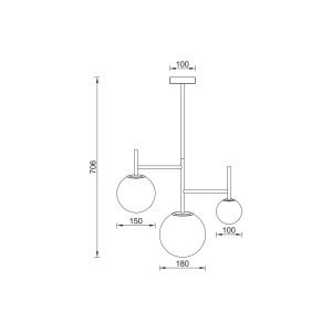 PENDUL S012C-3H-3xG9-STICLA - Img 4