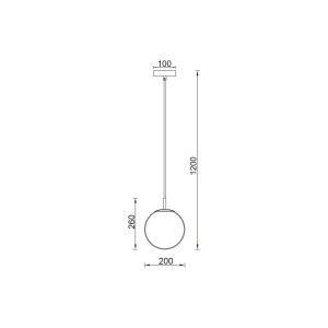 PENDUL S013R-1H-1xE27-OPAL STICLA - Img 4