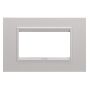 Placă de lux - in metal - 4 module - alb monocrom bej natural- Chorusmart Gewiss GW16204XL