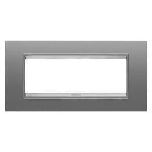 Placă lux - in metal - 6 module - aluminiu monocrom - Chorusmart Gewiss GW16206XA