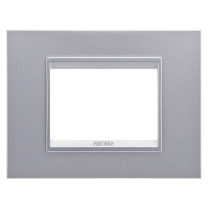 Placă lux - in technopolymer - 3 module - titan monocrom - Chorusmart Gewiss GW16203YT